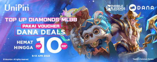 Top Up Diamonds MLBB Pakai DANA Hemat Rp 10Ribu* Lalu Mainkan Lucky Flip Untuk Dapatkan Skin Hylos & Diggie!